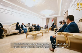 معالي مستشار الامن القومي السيد قاسم الاعرجي يلتقي رئيس وأعضاء الاتحاد العربي لمكافحة التزوير والتزييف وغسيل وتبييض الاموال